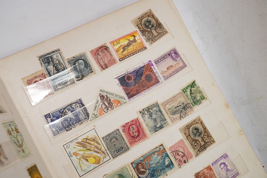 World stamps, mint unused and used in various stock books and albums